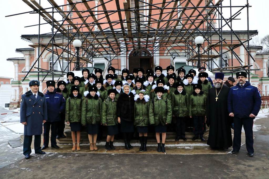 Присяга воспитанников казачьих кадетских классов школы 2089