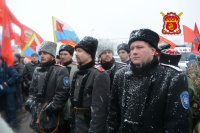 Казаки вышли на митинг в Парке Победы