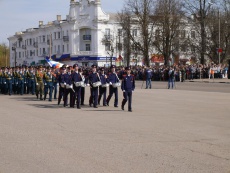 Впервые Парад в Вязьме открывал  парадный расчет кадетов
