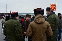 Казаки вышли на митинг в Парке Победы