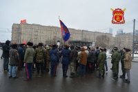 Казаки вышли на митинг в Парке Победы