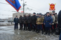 Казаки вышли на митинг в Парке Победы