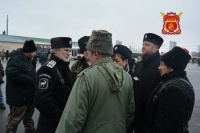 Казаки вышли на митинг в Парке Победы