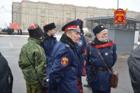 Казаки вышли на митинг в Парке Победы
