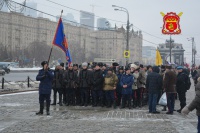 Казаки вышли на митинг в Парке Победы