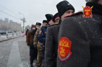 Казаки вышли на митинг в Парке Победы