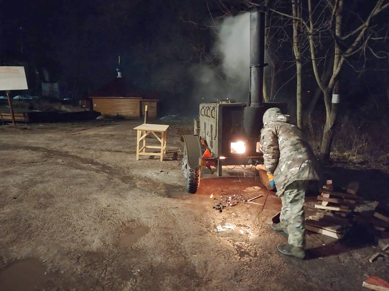 Казаки Орехово-Зуево вышли на службу в праздник Крещения Господня 