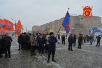 Казаки вышли на митинг в Парке Победы