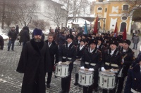 Войсковой священник Центрального казачьего войска иерей Марк Кравченко совершил молебное пение с акафистом великомученику Димитрию Солунскому перед его святой Десницей