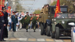 "Военный парад в Калуге с участием казаков ВКО ЦКВ, 09.05.15