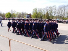 Впервые Парад в Вязьме открывал  парадный расчет кадетов