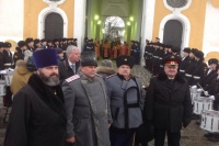 Войсковой священник Центрального казачьего войска иерей Марк Кравченко совершил молебное пение с акафистом великомученику Димитрию Солунскому перед его святой Десницей