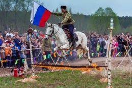 Реконструкция событий Великой Отечественной войны. Ступинский р-н, Белопесоцк. 03.05.15