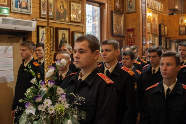 Кадетская Литургия 11-х классов Московского президентского кадетского училища им. М.А. Шолохова войск национальной гвардии РФ