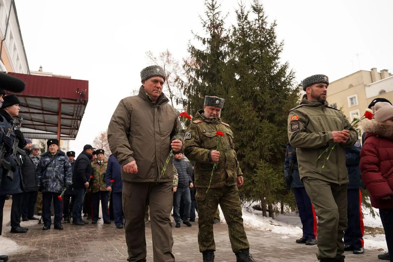 В Тамбове открыли памятник казакам, погибшим в зоне СВО