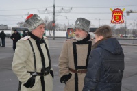 Казаки вышли на митинг в Парке Победы