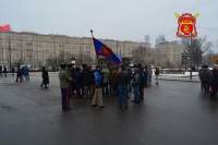 Казаки вышли на митинг в Парке Победы