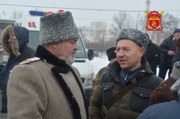 Казаки вышли на митинг в Парке Победы