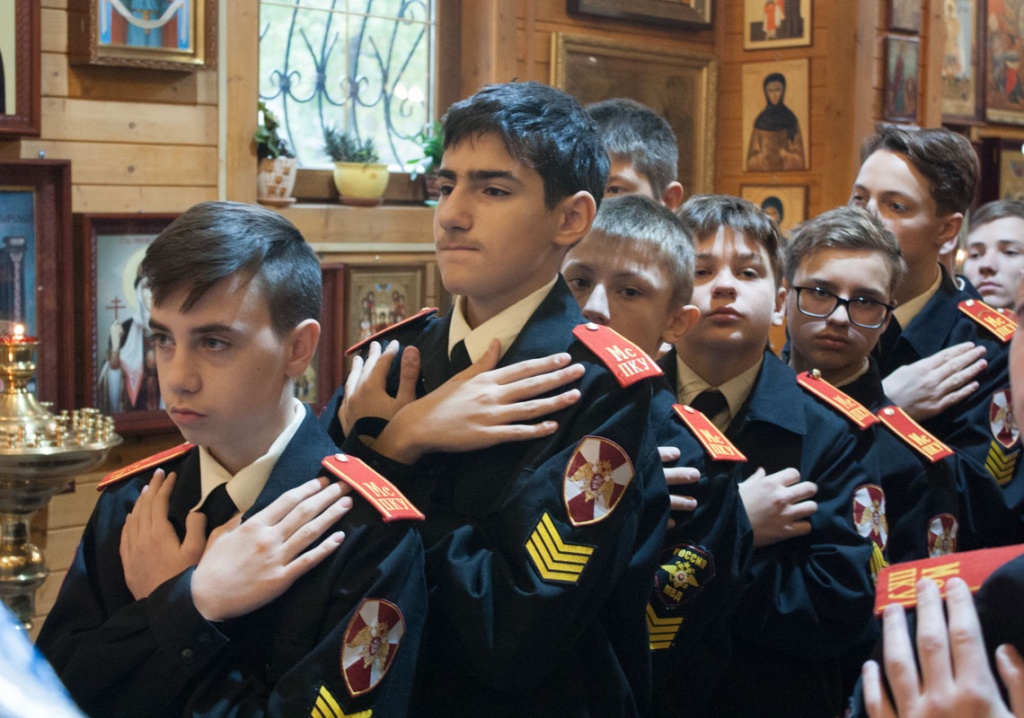 Кадетская Литургия 8-х классов Московского президентского кадетского училища им. М.А. Шолохова