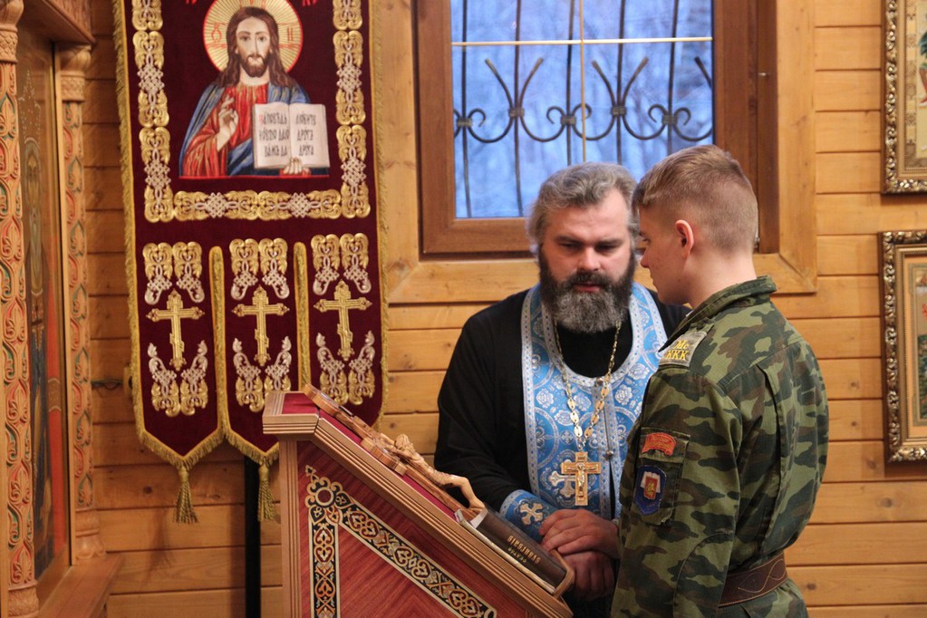 Кадетская Литургия 5-й роты Московского президентского кадетского училища имени М.А. Шолохова внутренних войск МВД РФ