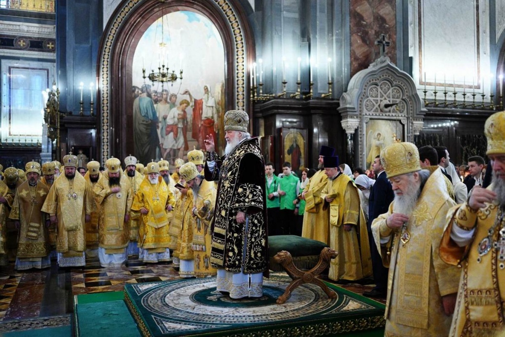 Настоятель храма св. равноап. кн. Владимира при Московском президентском кадетском училище им. М.А. Шолохова, войсковой священник Центрального казачьего войска иерей Марк Кравченко принял участие в Патриаршей Божественной Литургии и поздравлении Его Святейшества с одиннадцатой годовщиной патриаршей интронизации от лица всечестного казачества