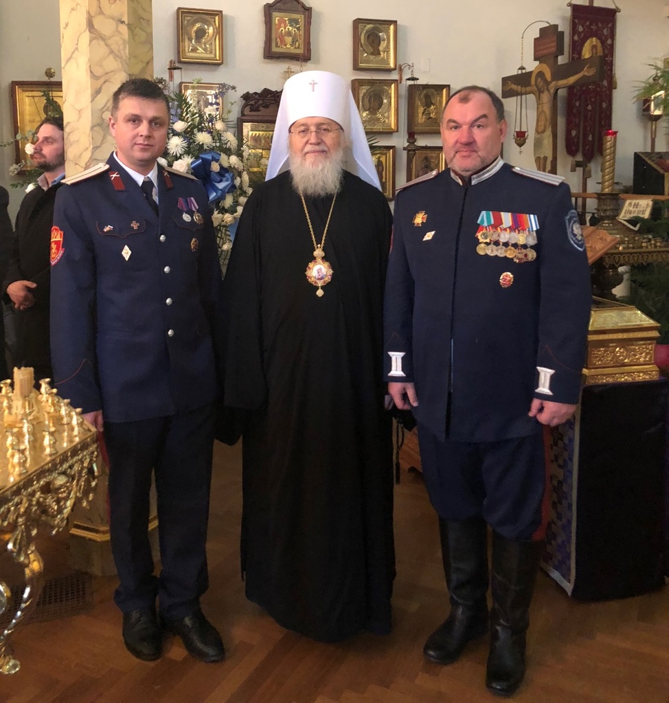 Представители Центрального казачьего войска приняли участие в церемонии прощания с князем Владимиром Кирилловичем Голицыным
