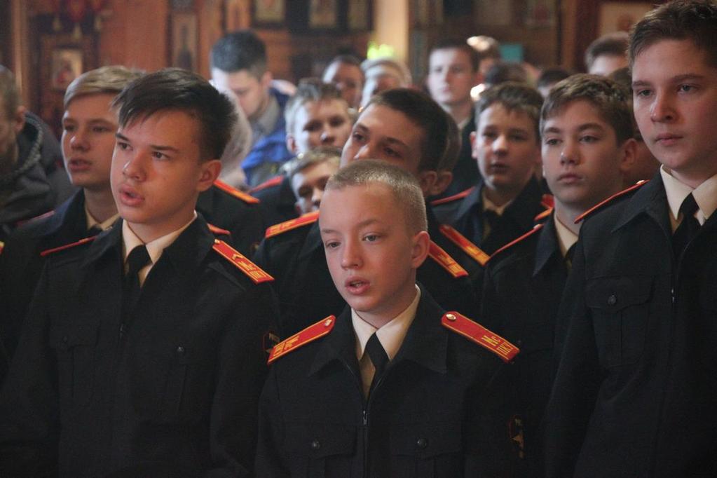 Празднование Воскресения Христова в Московском президентском кадетском училище имени М.А. Шолохова войск национальной гвардии Российской Федерации