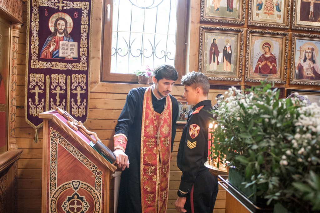 Кадетская Литургия 8-х и 10-х классов Московского президентского кадетского училища им. М.А. Шолохова