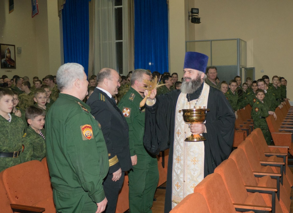 Рождественский концерт хора Князь-Владимирского храма в Московском президентском кадетском училище имени М.А. Шолохова