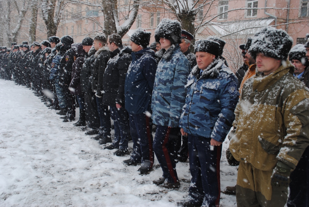 Казаки Калужского ОКО охраняли общественный порядок на митинге