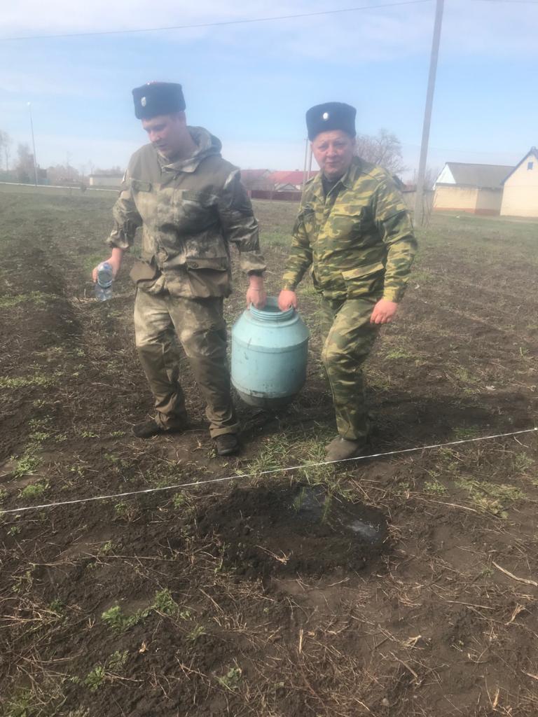 Тамбовские казаки украсили свой город к празднику Победы