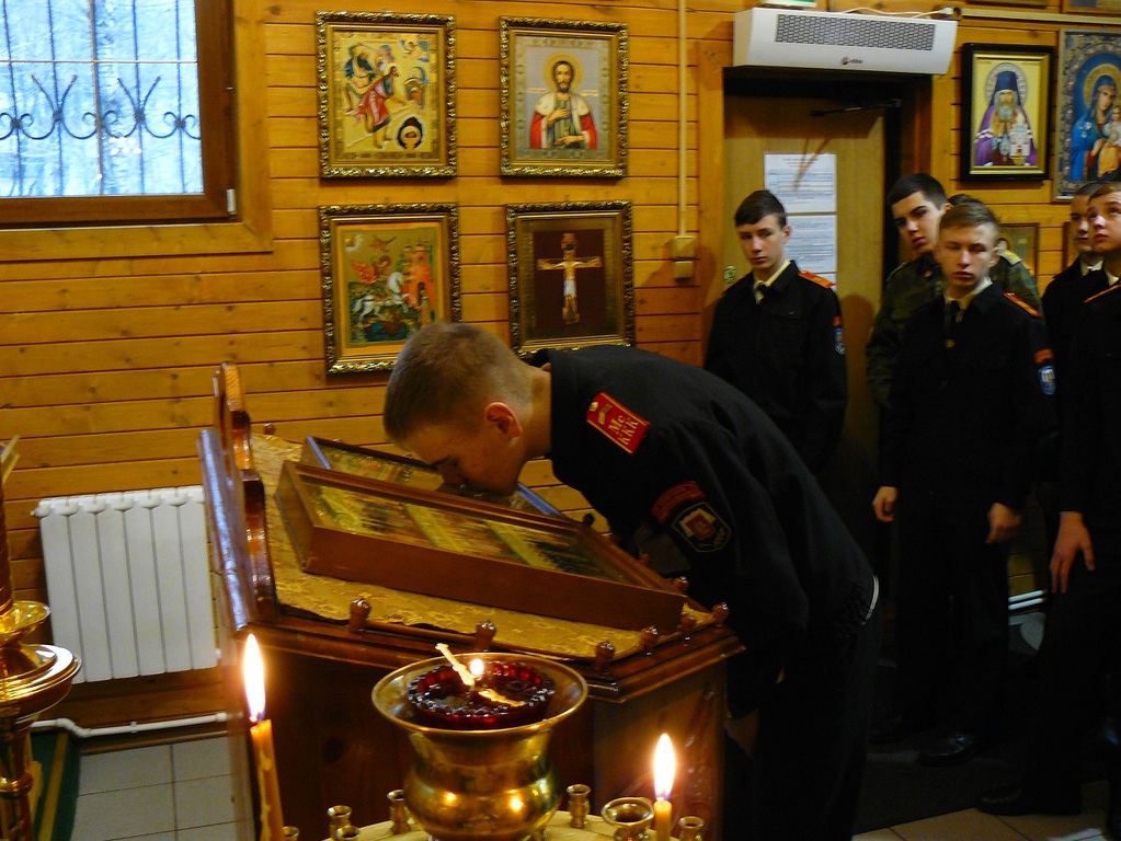 Кадетская Литургия 6-й роты Московского президентского кадетского училища имени М.А. Шолохова внутренних войск МВД РФ