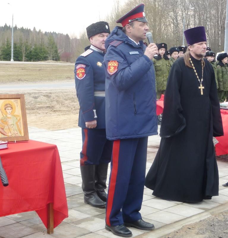 Казаки установили Поклонный Крест и освятили Штандарт!