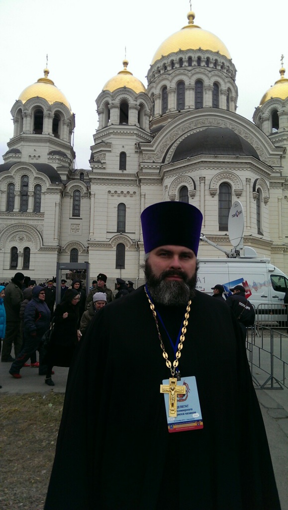 Войсковой священник ЦКВ иерей Марк Кравченко принял участие в чине великого освящения восстановленного Патриаршего Вознесенского войскового всеказачьего кафедрального собора в Новочеркасске, совершенном Святейшим Патриархом Московским и всея Руси Кириллом