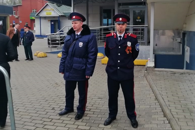 Казаки приняли участие в охране порядка