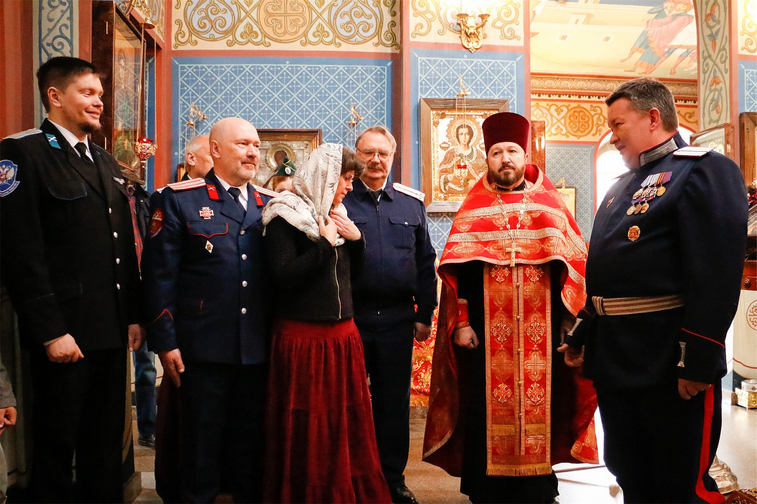 Икона святителя Ермогена доставлена в казачий Покровский храм 